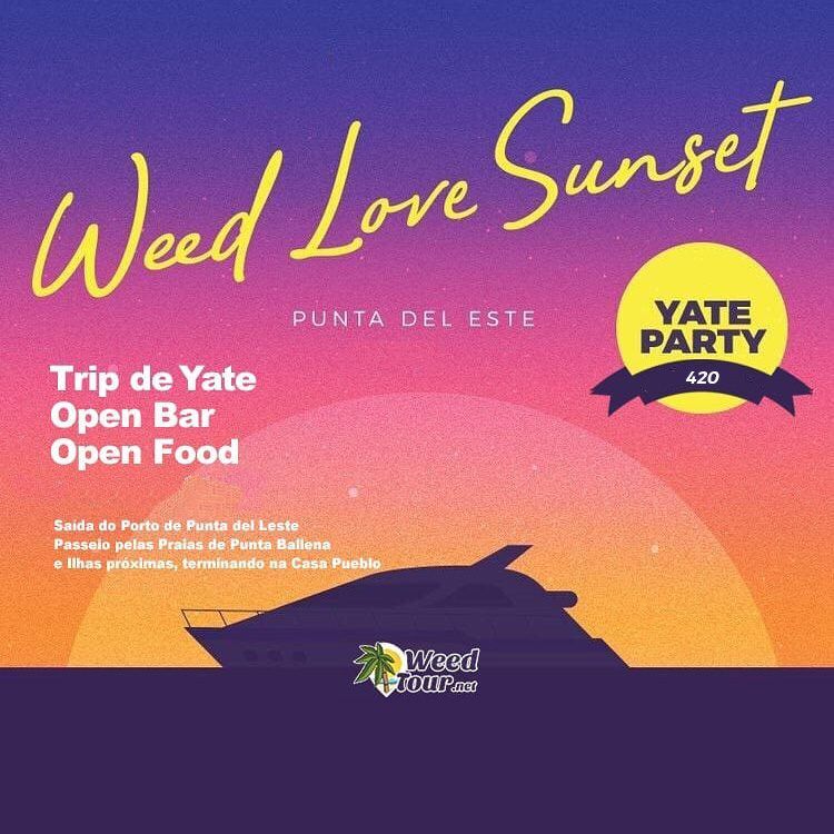 Weed Love Sunset: Curta uma festa exclusiva no Yate em Punta del Este